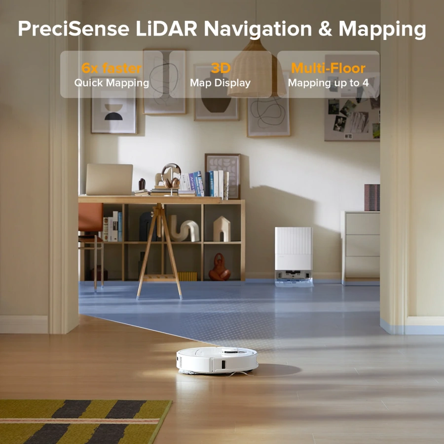Робот-пылесос с влажной уборкой RoboRock QV 35A Robot Vacuum with Multifunctional Dock - White (QV35A-00, CE-QV35A0-P1-N)