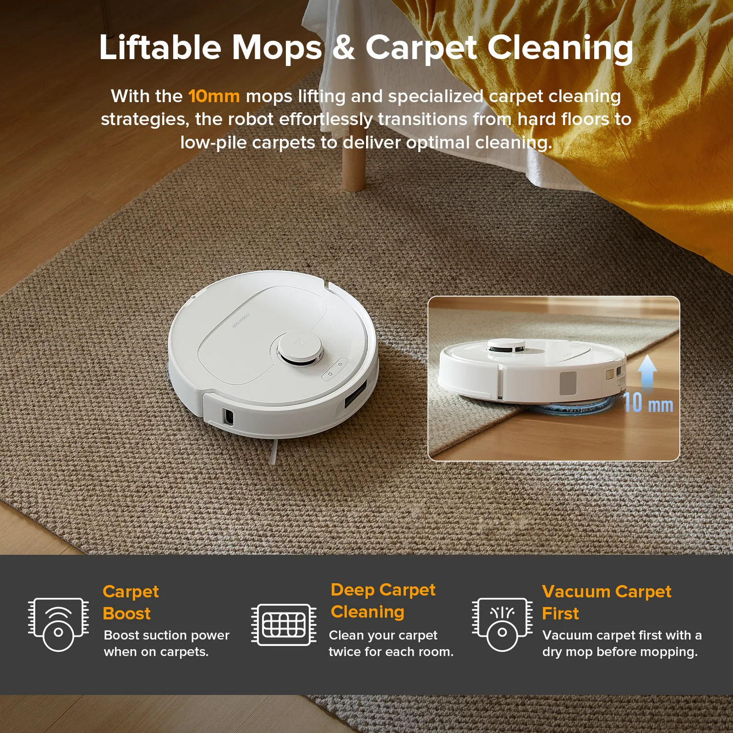 Робот-пылесос с влажной уборкой RoboRock QV 35A Robot Vacuum with Multifunctional Dock - White (QV35A-00, CE-QV35A0-P1-N)