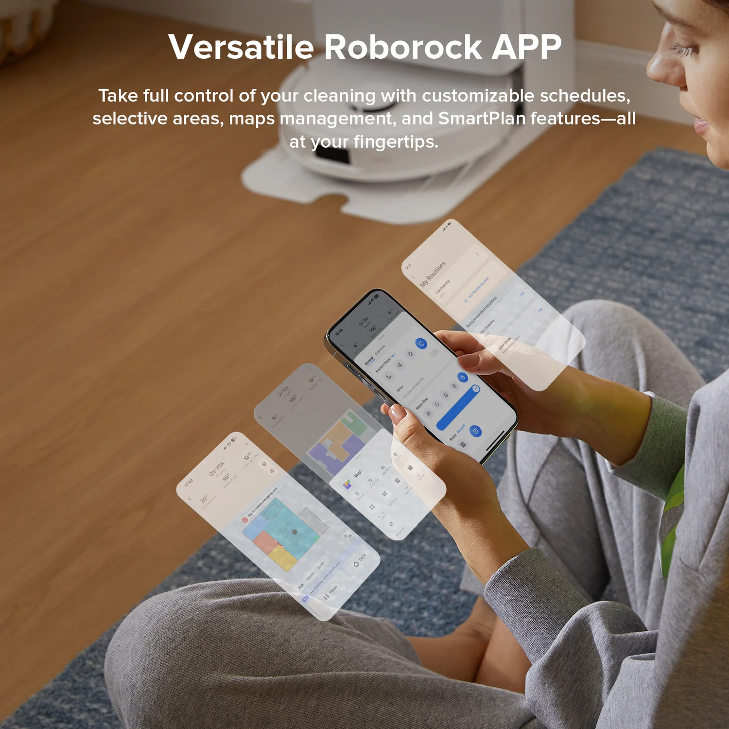 Робот-пылесос с влажной уборкой RoboRock QV 35A Robot Vacuum with Multifunctional Dock - White (QV35A-00, CE-QV35A0-P1-N)