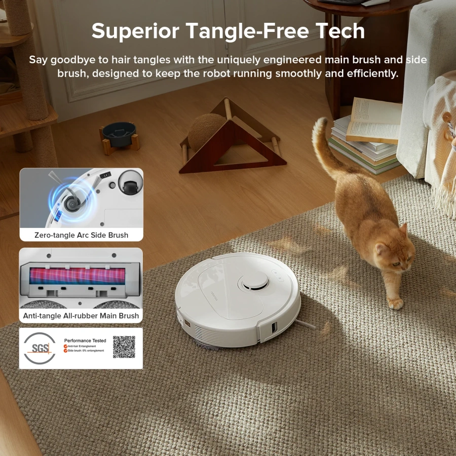 Робот-пылесос с влажной уборкой RoboRock QV 35A Robot Vacuum with Multifunctional Dock - White (QV35A-00, CE-QV35A0-P1-N)