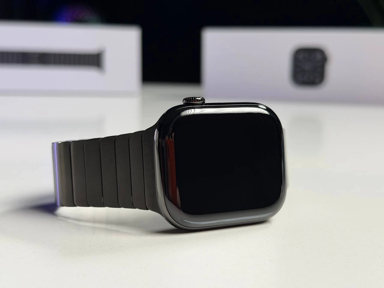 OPEN BOX Apple Watch Series 11 GPS + Cellular 46mm Slate Titanium Case with Slate Link Bracelet (MFC14+MXMK3) - Состояние: новый | Аккумулятор: 100% | Комплектация: полный | Гарантия: 12 мес.