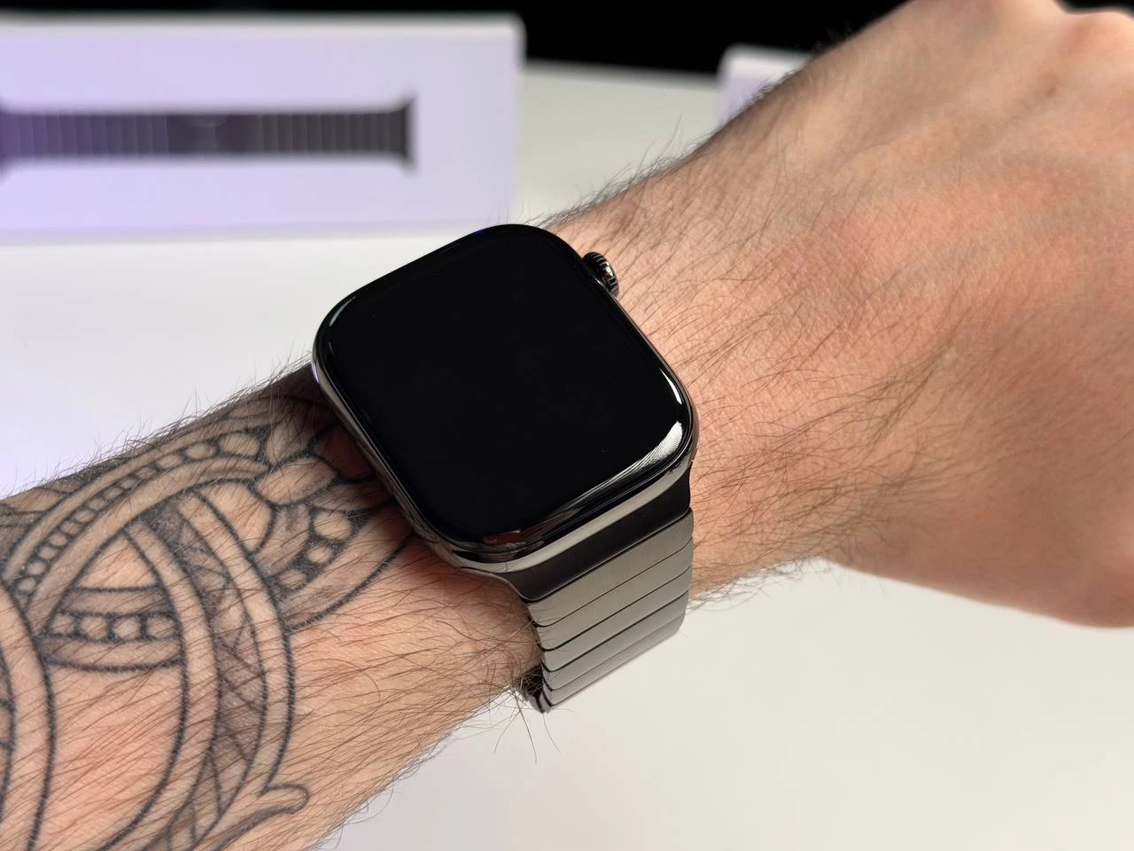 OPEN BOX Apple Watch Series 11 GPS + Cellular 46mm Slate Titanium Case with Slate Link Bracelet (MFC14+MXMK3) - Состояние: новый | Аккумулятор: 100% | Комплектация: полный | Гарантия: 12 мес.