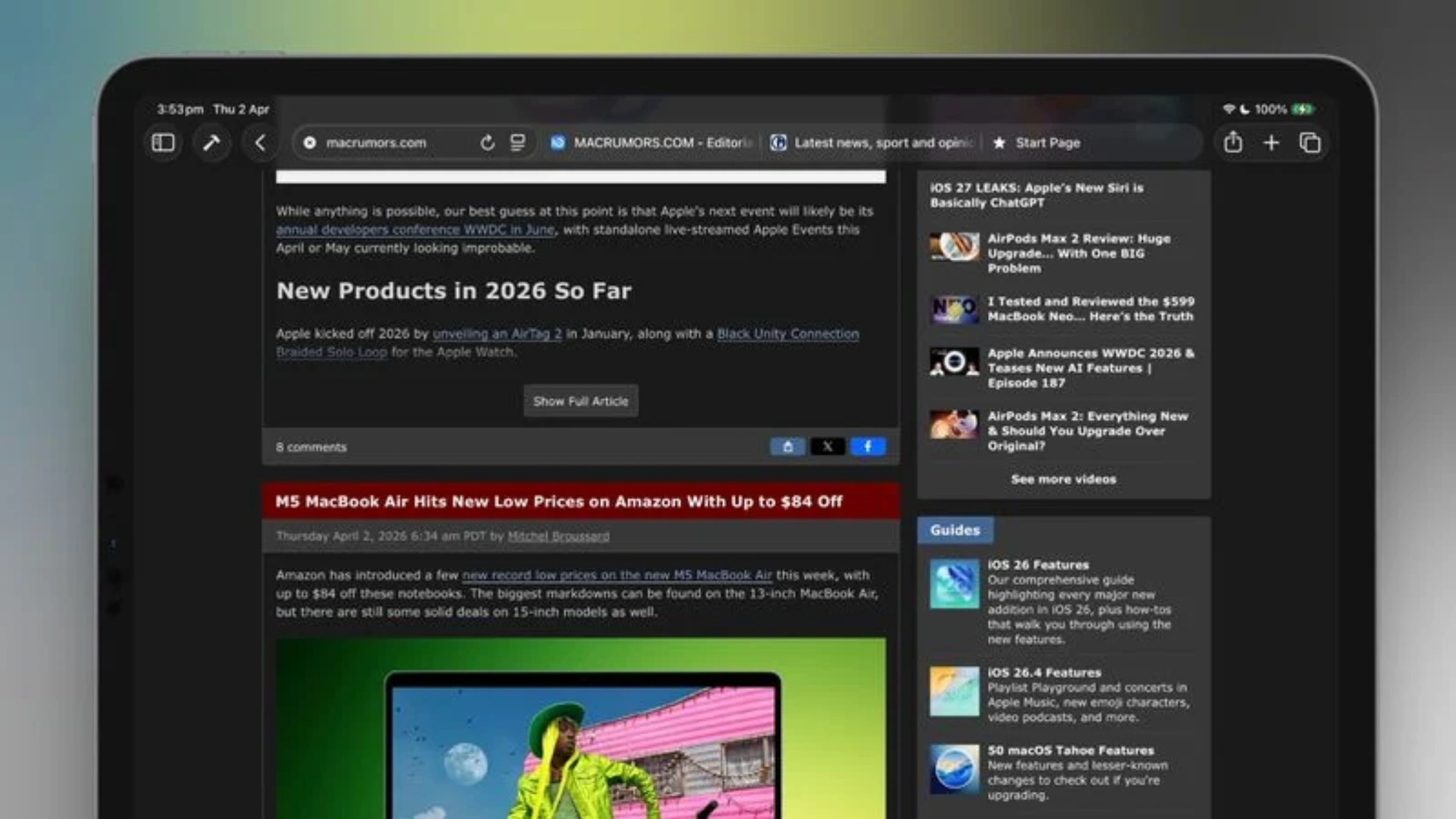 Safari для Mac та iPad: Apple перетворила компактну панель вкладок