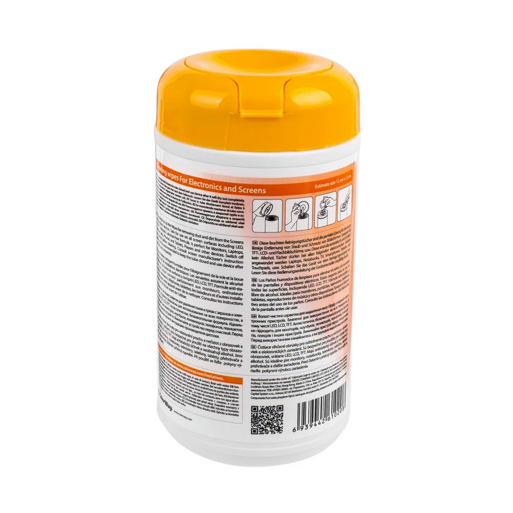 Серветки ColorWay для очищення ноутбуків, моніторів 100шт. (CW-1071)