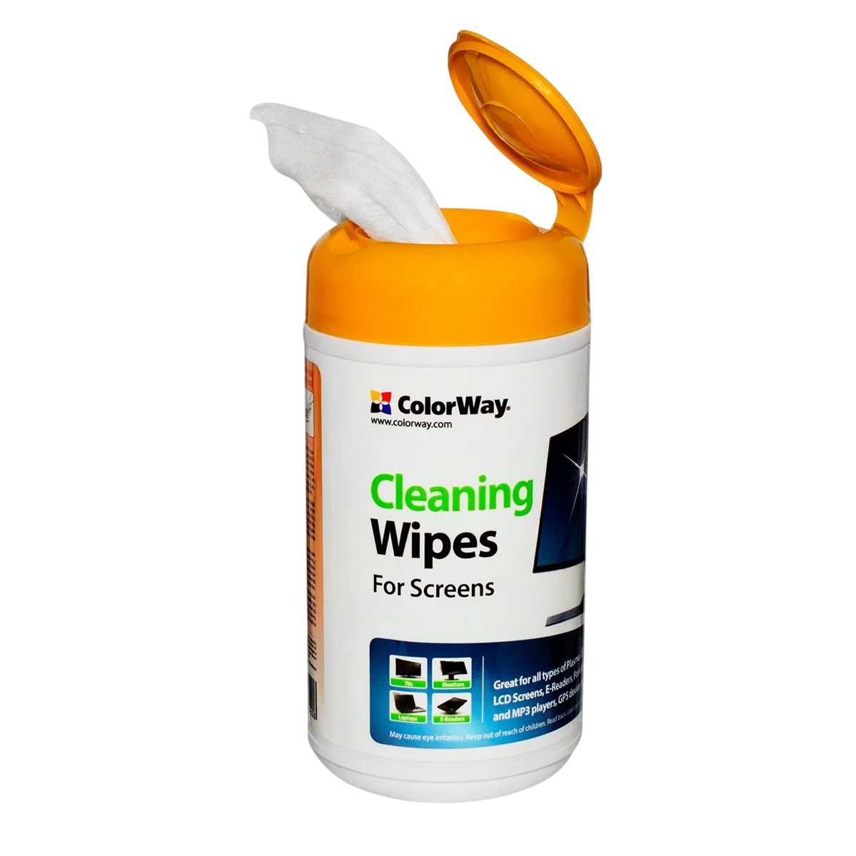 Серветки ColorWay для очищення ноутбуків, моніторів 100шт. (CW-1071)