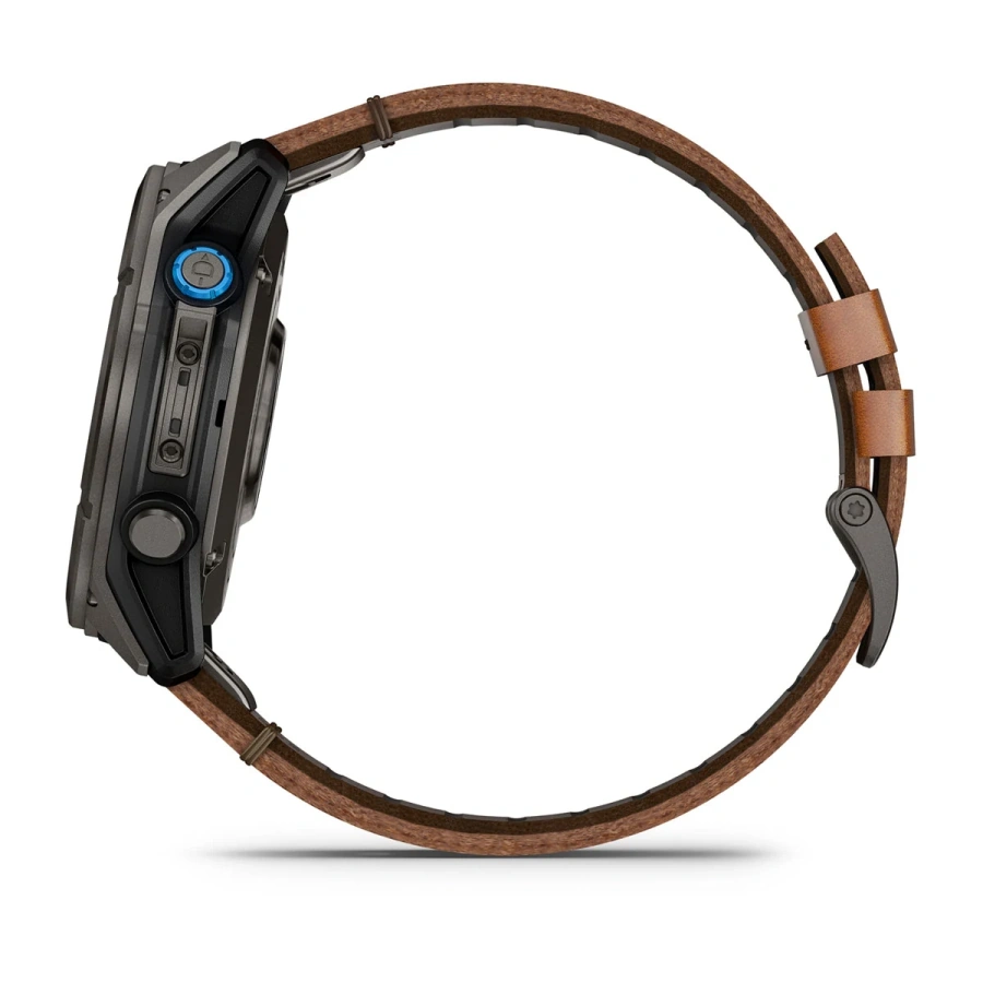 Смарт-часы Garmin D2 Mach 2 Pro 51 mm AMOLED - Carbon Gray DLC Titanium with Chestnut Leather Band (010-03199-50/51)