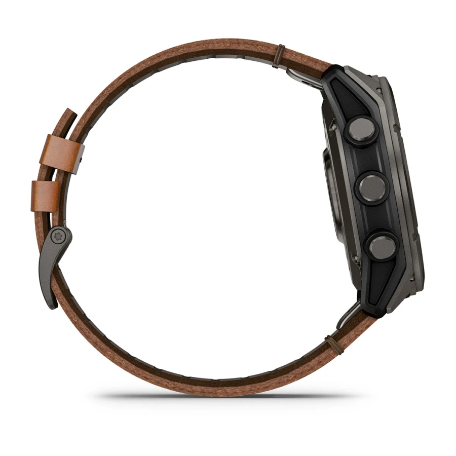Смарт-часы Garmin D2 Mach 2 Pro 51 mm AMOLED - Carbon Gray DLC Titanium with Chestnut Leather Band (010-03199-50/51)