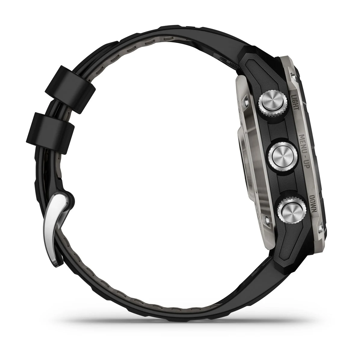Смарт-годинник Garmin Descent Mk3i – 51 mm Silver and Black PVD Titanium with Black/Pebble Gray Silicone Band (010-02752-08)