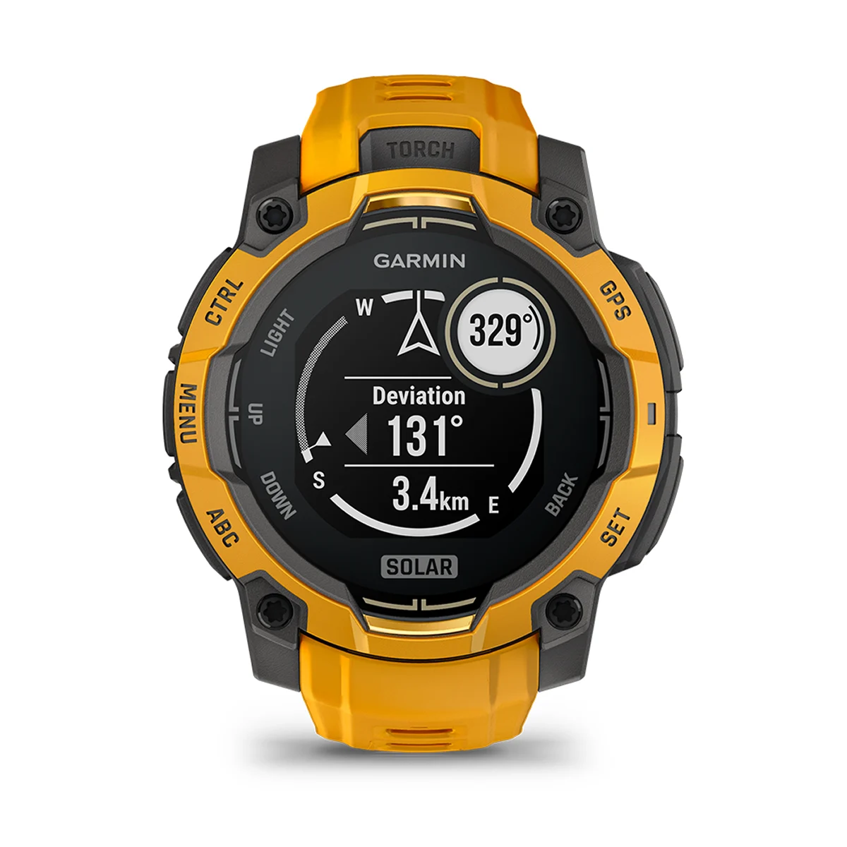 Смарт-годинник Garmin Instinct 3 45 mm Solar Sunburst with Sunburst/Gray Band (010-02934-02)