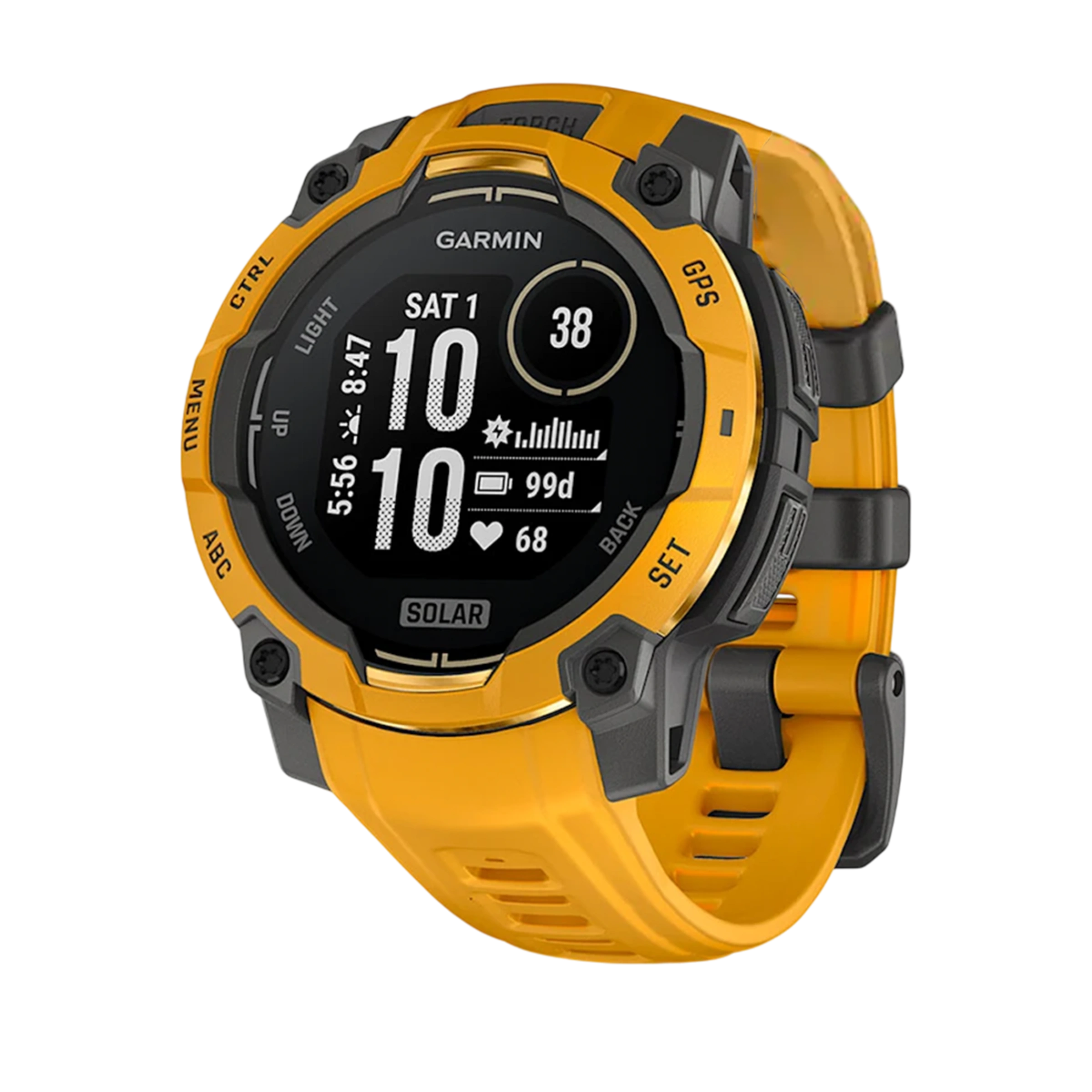 Смарт-годинник Garmin Instinct 3 45 mm Solar Sunburst with Sunburst/Gray Band (010-02934-02)