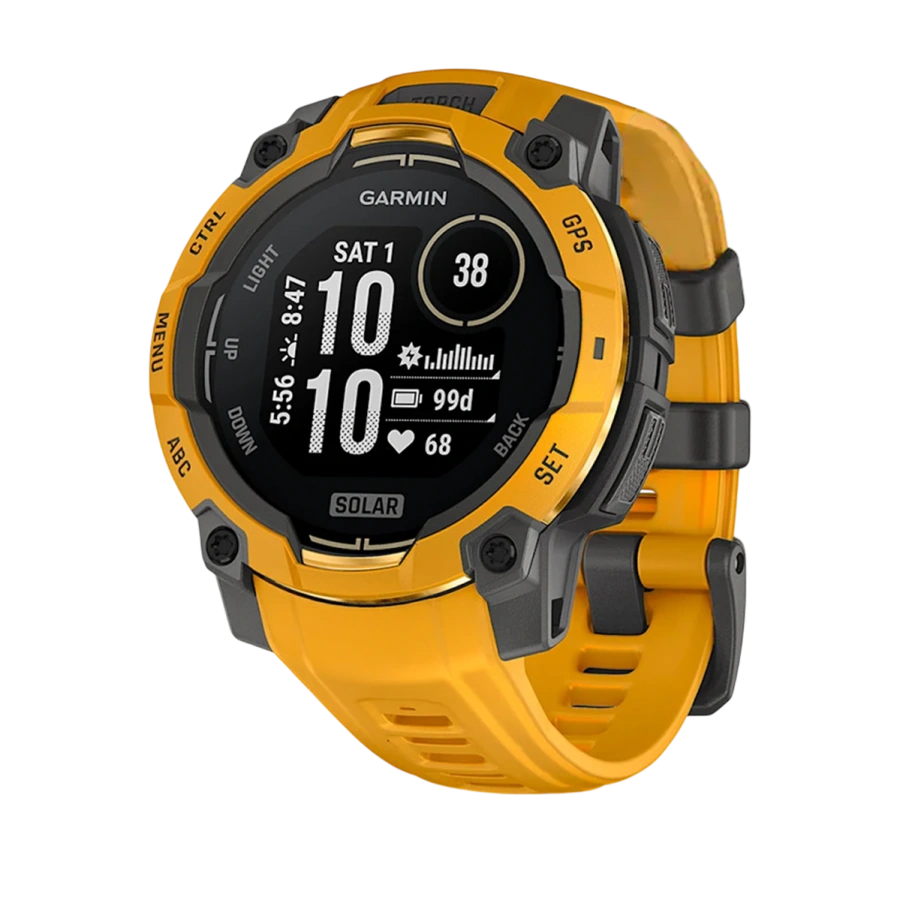 Смарт-годинник Garmin Instinct 3 45 mm Solar Sunburst with Sunburst/Gray Band (010-02934-02)