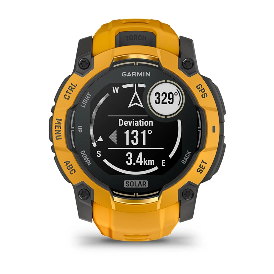 Смарт-годинник Garmin Instinct 3 50 mm Solar Sunburst with Sunburst/Gray Band (010-02935-02)