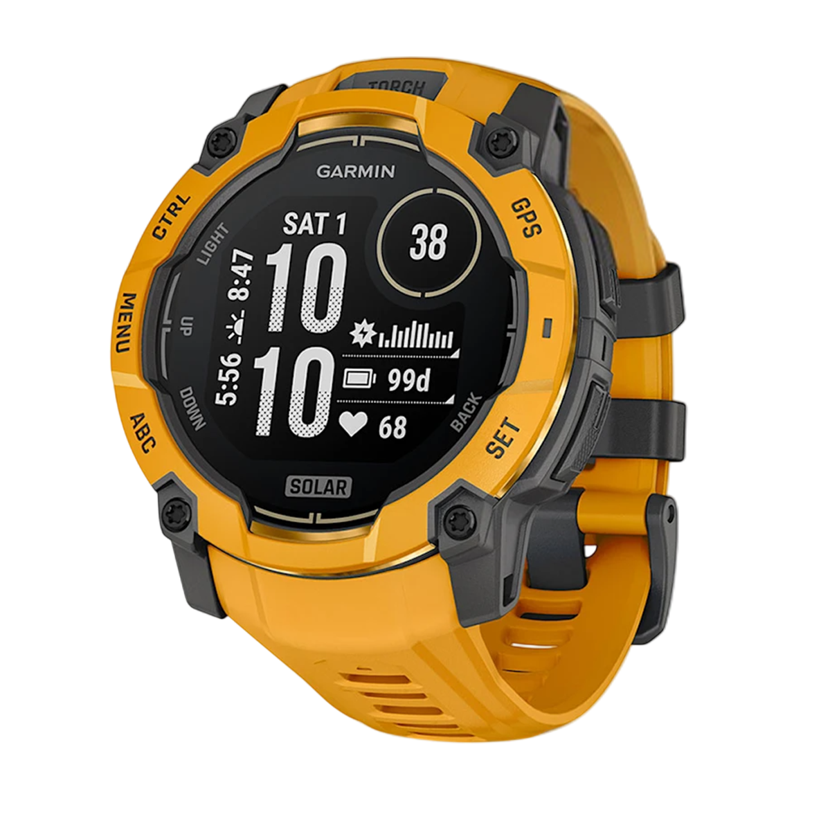 Смарт-годинник Garmin Instinct 3 50 mm Solar Sunburst with Sunburst/Gray Band (010-02935-02)