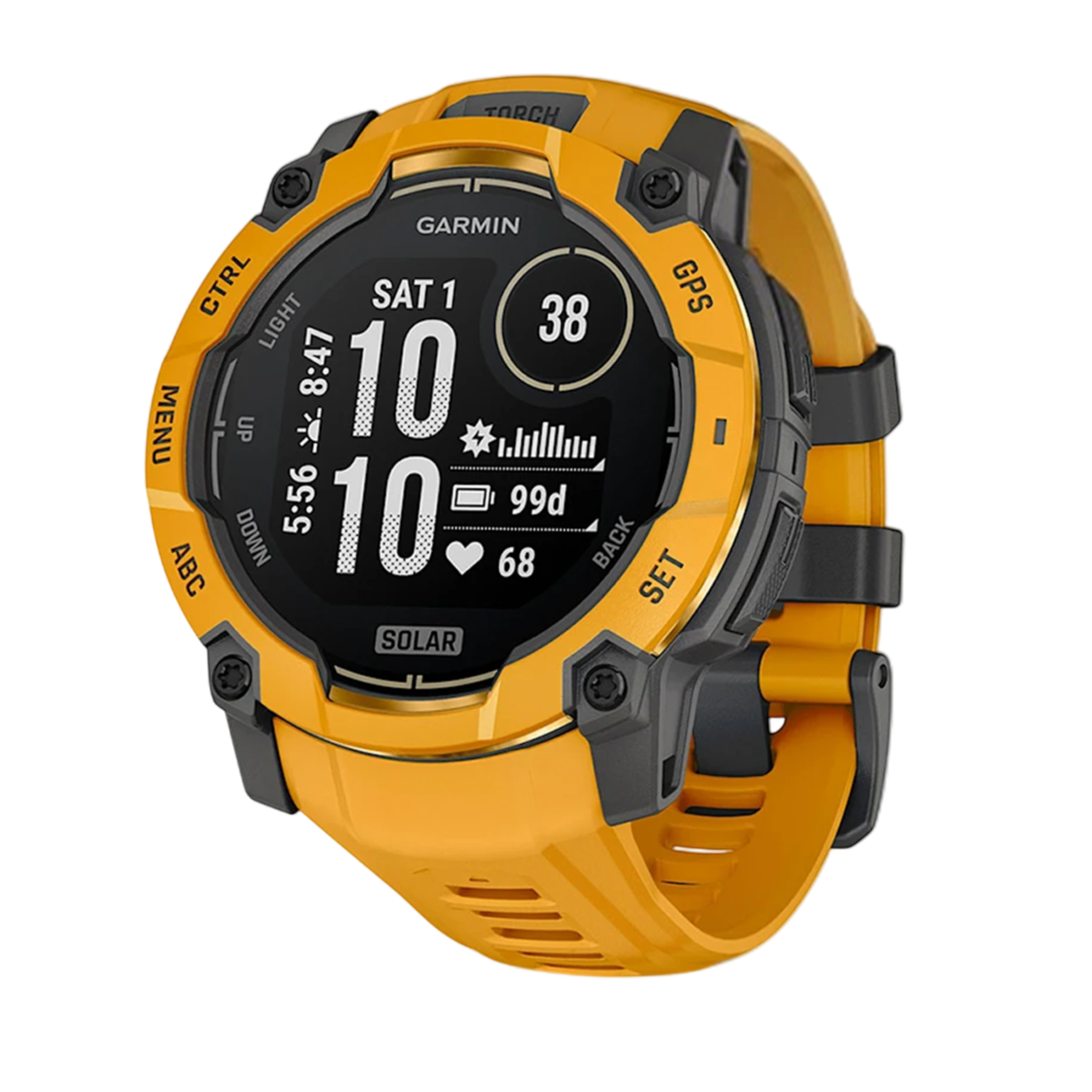 Смарт-годинник Garmin Instinct 3 50 mm Solar Sunburst with Sunburst/Gray Band (010-02935-02)