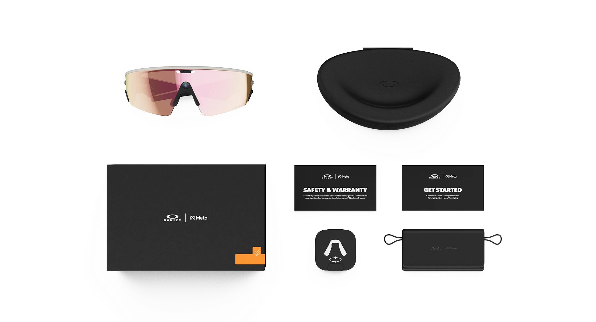 Смарт-очки Oakley | Meta Vanguard - Prizm Rose Gold Lenses / White Frame (OW8001-080)