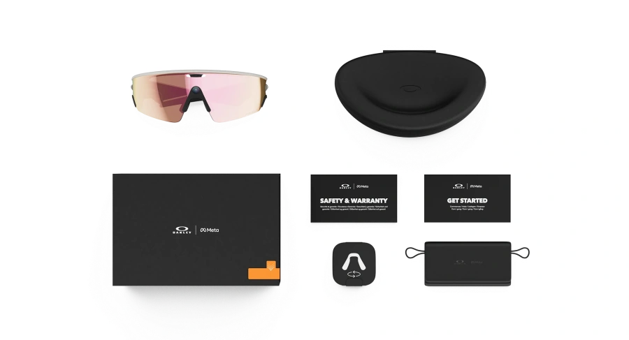 Смарт-очки Oakley | Meta Vanguard - Prizm Rose Gold Lenses / White Frame (OW8001-080)
