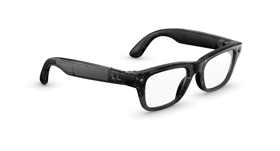 Смарт-очки Ray-Ban | Meta Blayzer Optics [Gen 2] Standard - Shiny Transparent Black / Clear to Emerald Transitions