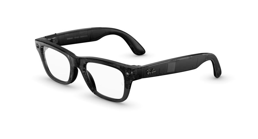 Смарт-очки Ray-Ban | Meta Blayzer Optics [Gen 2] Standard - Shiny Transparent Black / Clear to Emerald Transitions