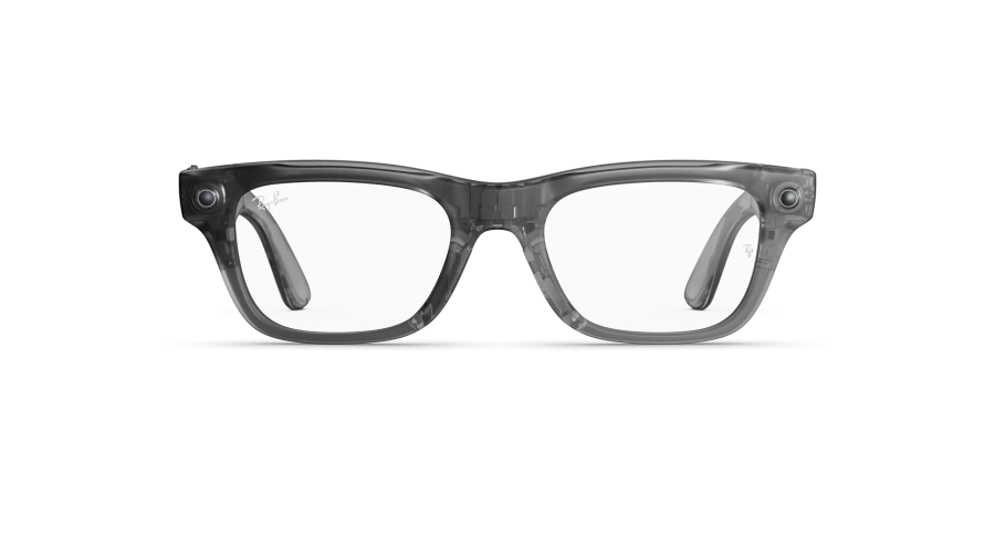 Смарт-очки Ray-Ban | Meta Blayzer Optics [Gen 2] Standard - Matte Transparent Ice Grey / Clear to Green Transitions