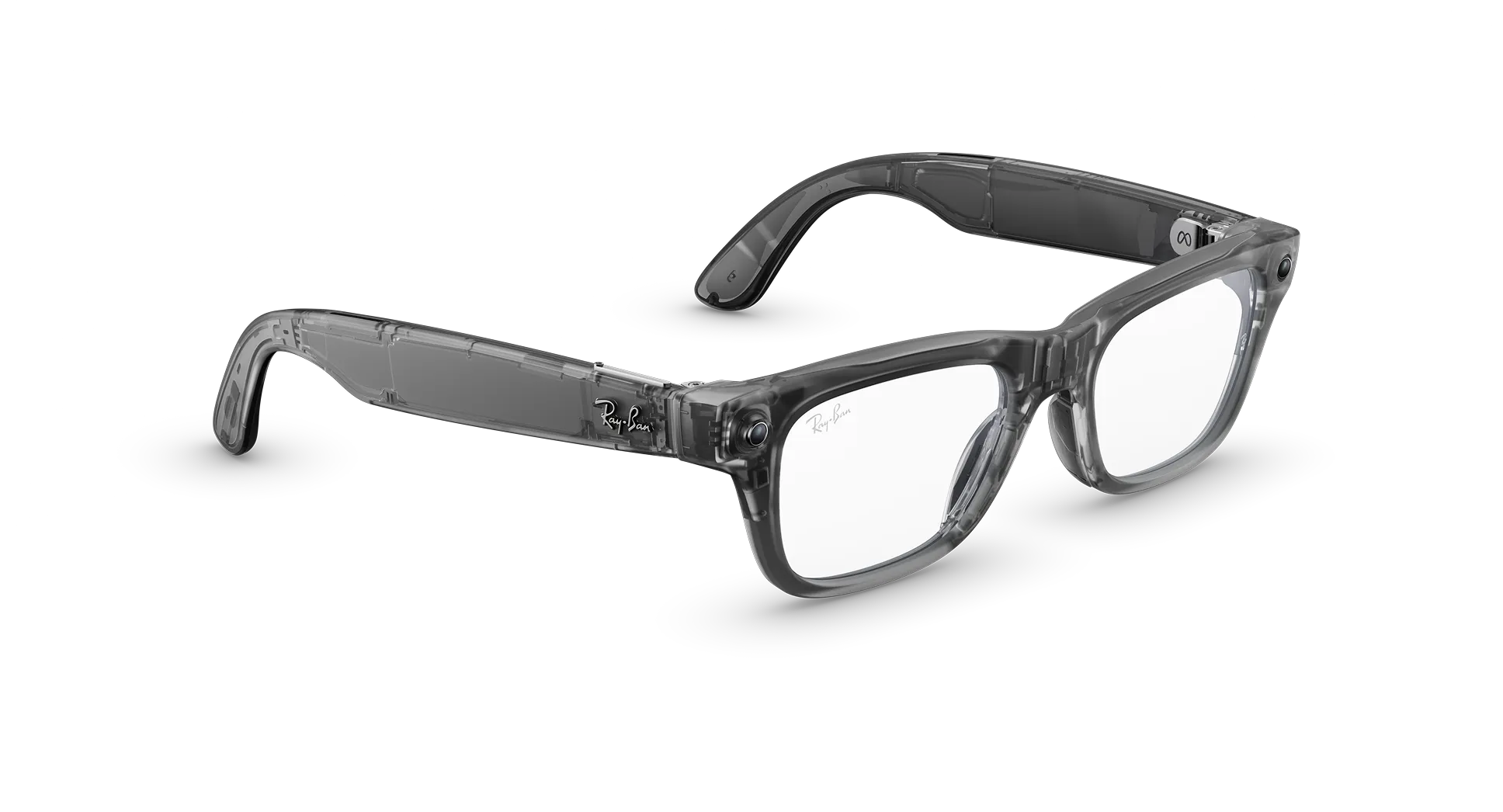 Смарт-очки Ray-Ban | Meta Blayzer Optics [Gen 2] Standard - Matte Transparent Ice Grey / Clear to Emerald Transitions