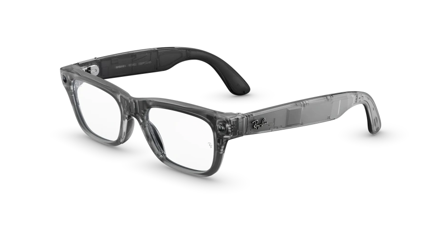 Смарт-очки Ray-Ban | Meta Blayzer Optics [Gen 2] Standard - Matte Transparent Ice Grey / Clear (RW7001 8529 50-19)