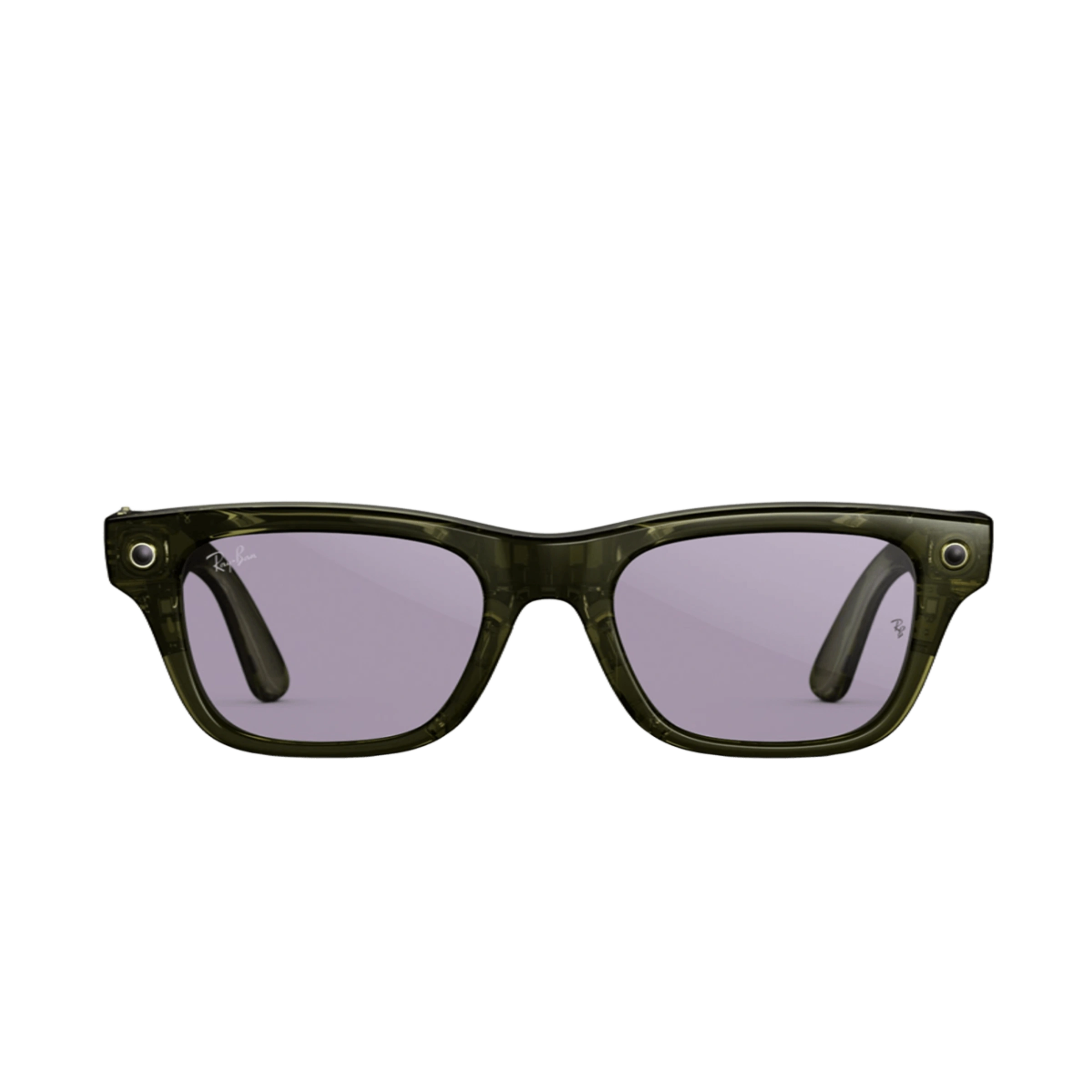 Смарт-очки Ray-Ban | Meta Blayzer Optics [Gen 2] Standard - Shiny Transparent Dark Olive / Clear to Amethyst Transitions