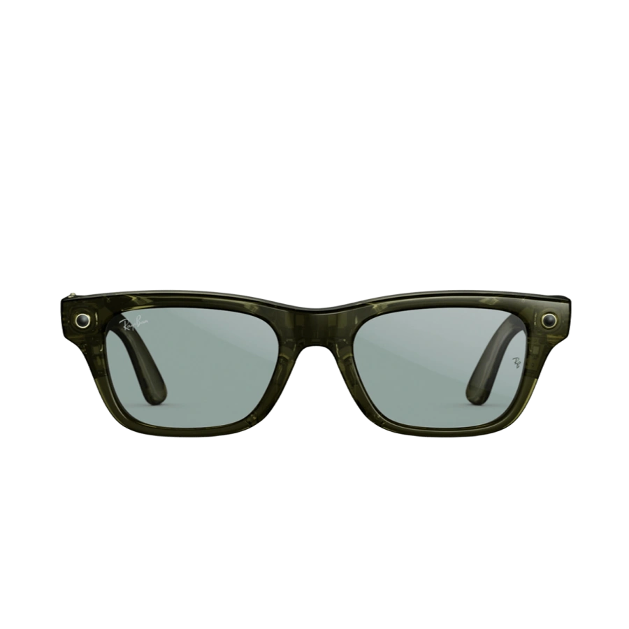 Смарт-очки Ray-Ban | Meta Blayzer Optics [Gen 2] Standard - Shiny Transparent Dark Olive / Clear to Emerald Transitions