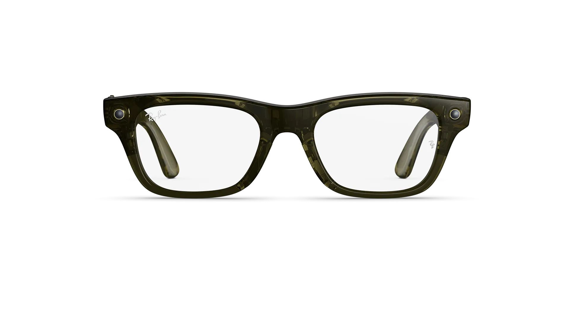 Смарт-очки Ray-Ban | Meta Blayzer Optics [Gen 2] Standard - Shiny Transparent Dark Olive / Clear to Emerald Transitions