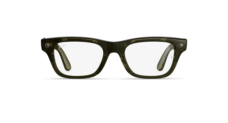 Смарт-очки Ray-Ban | Meta Blayzer Optics [Gen 2] Standard - Shiny Transparent Dark Olive / Clear to Amethyst Transitions