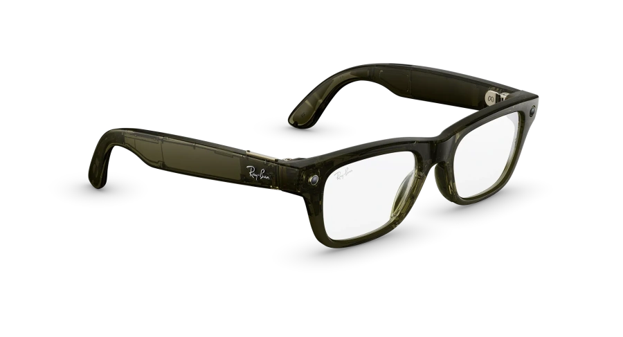 Смарт-очки Ray-Ban | Meta Blayzer Optics [Gen 2] Standard - Shiny Transparent Dark Olive / Clear to Amethyst Transitions