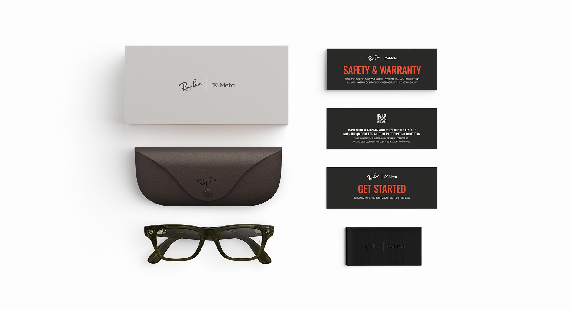 Смарт-очки Ray-Ban | Meta Blayzer Optics [Gen 2] Standard - Shiny Transparent Dark Olive / Clear to Emerald Transitions