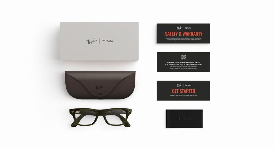 Смарт-очки Ray-Ban | Meta Blayzer Optics [Gen 2] Standard - Shiny Transparent Dark Olive / Clear to Amethyst Transitions