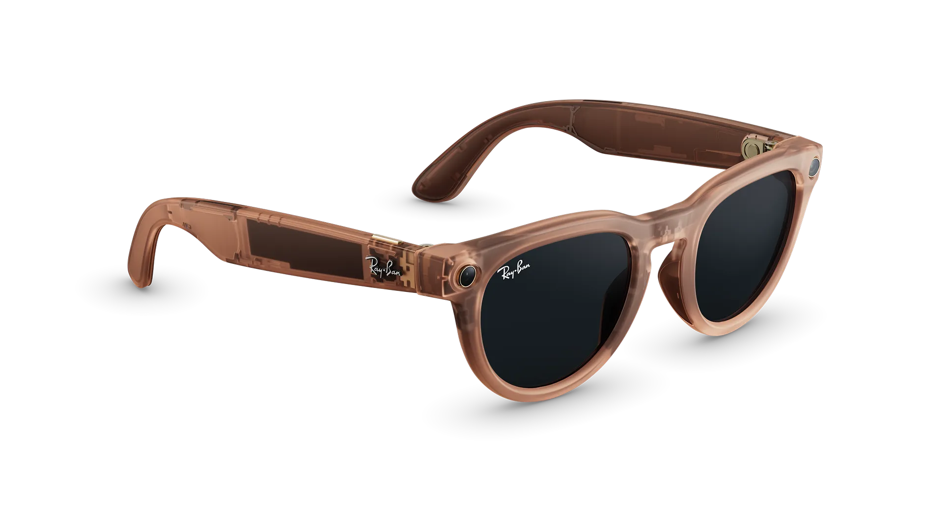Смарт-очки Ray-Ban | Meta Headliner [Gen 2] Standard Matte Transparent Peach Frame / Clear to Grey Transitions Lenses