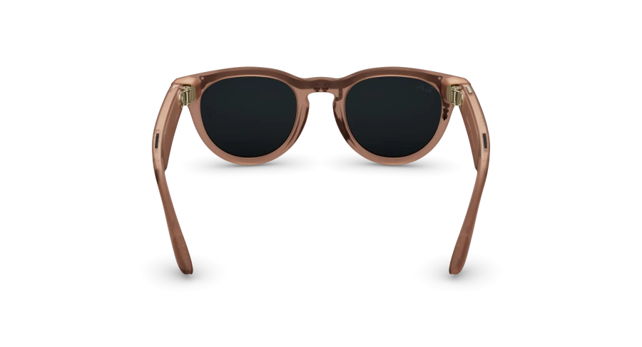 Смарт-очки Ray-Ban | Meta Headliner [Gen 2] Standard Matte Transparent Peach Frame / Clear to Grey Transitions Lenses (RW4013 68901Z 50-23)