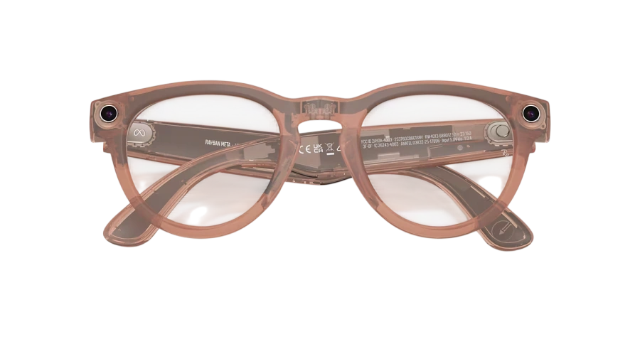 Смарт-очки Ray-Ban | Meta Headliner [Gen 2] Standard Matte Transparent Peach Frame / Clear to Grey Transitions Lenses (RW4013 68901Z 50-23)