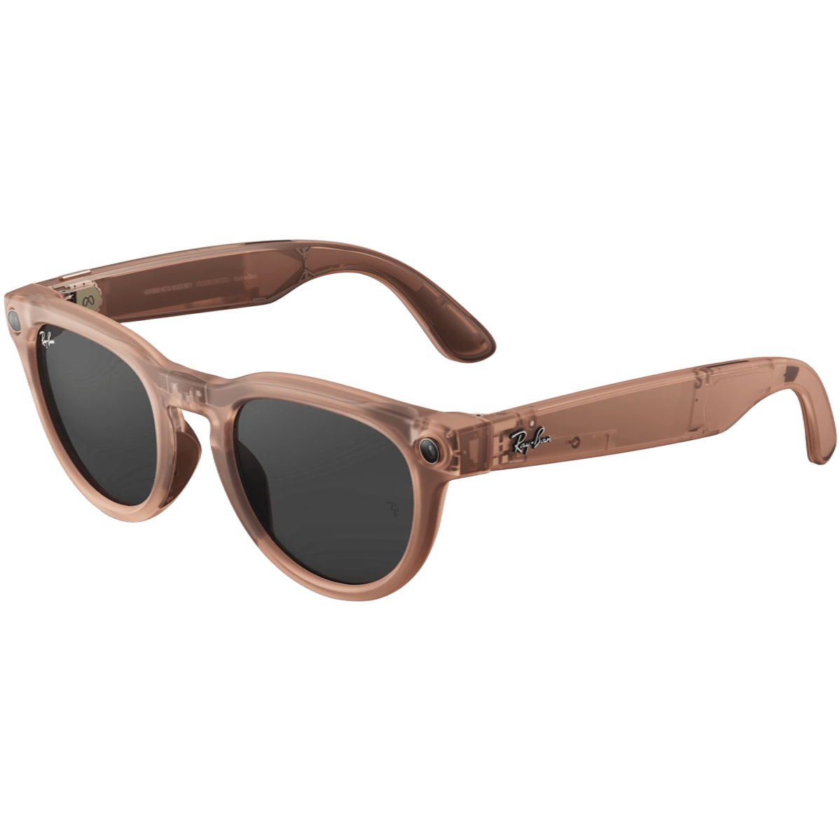 Смарт-очки Ray-Ban | Meta Headliner [Gen 2] Standard Matte Transparent Peach Frame / Clear to Grey Transitions Lenses