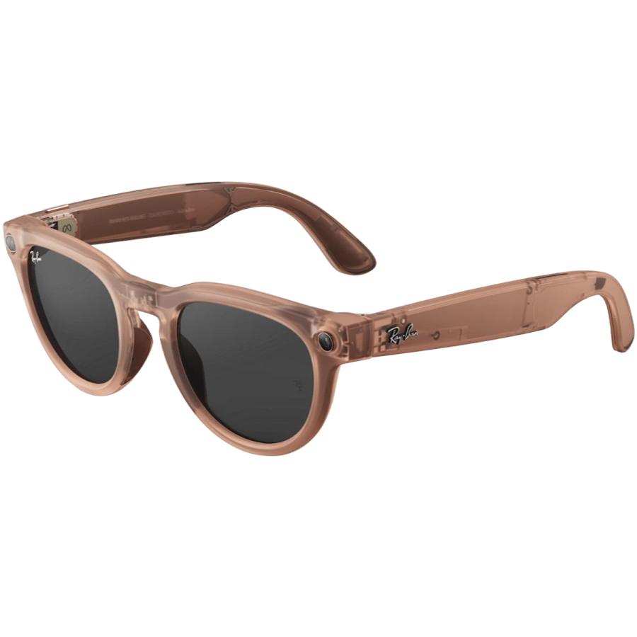 Смарт-очки Ray-Ban | Meta Headliner [Gen 2] Standard Matte Transparent Peach Frame / Clear to Grey Transitions Lenses (RW4013 68901Z 50-23)