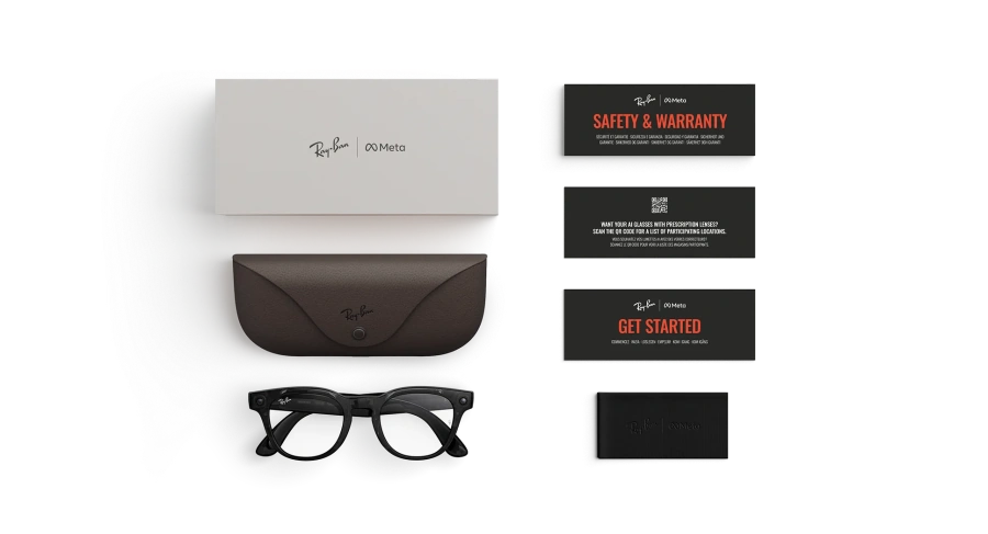 Смарт-очки Ray-Ban | Meta Scriber Optics [Gen 2] Standard - Shiny Transparent Black / Clear to Amethyst Transitions