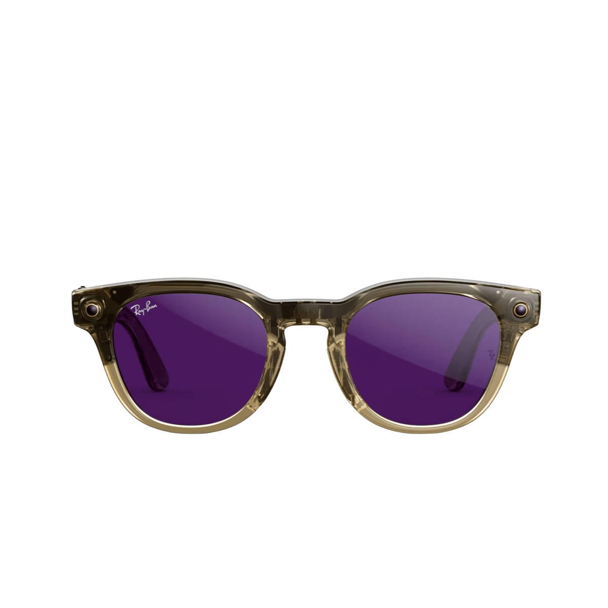 Смарт-очки Ray-Ban | Meta Scriber Optics [Gen 2] Standard - Shiny Transparent Stone Beige / Clear to Amethyst Transitions