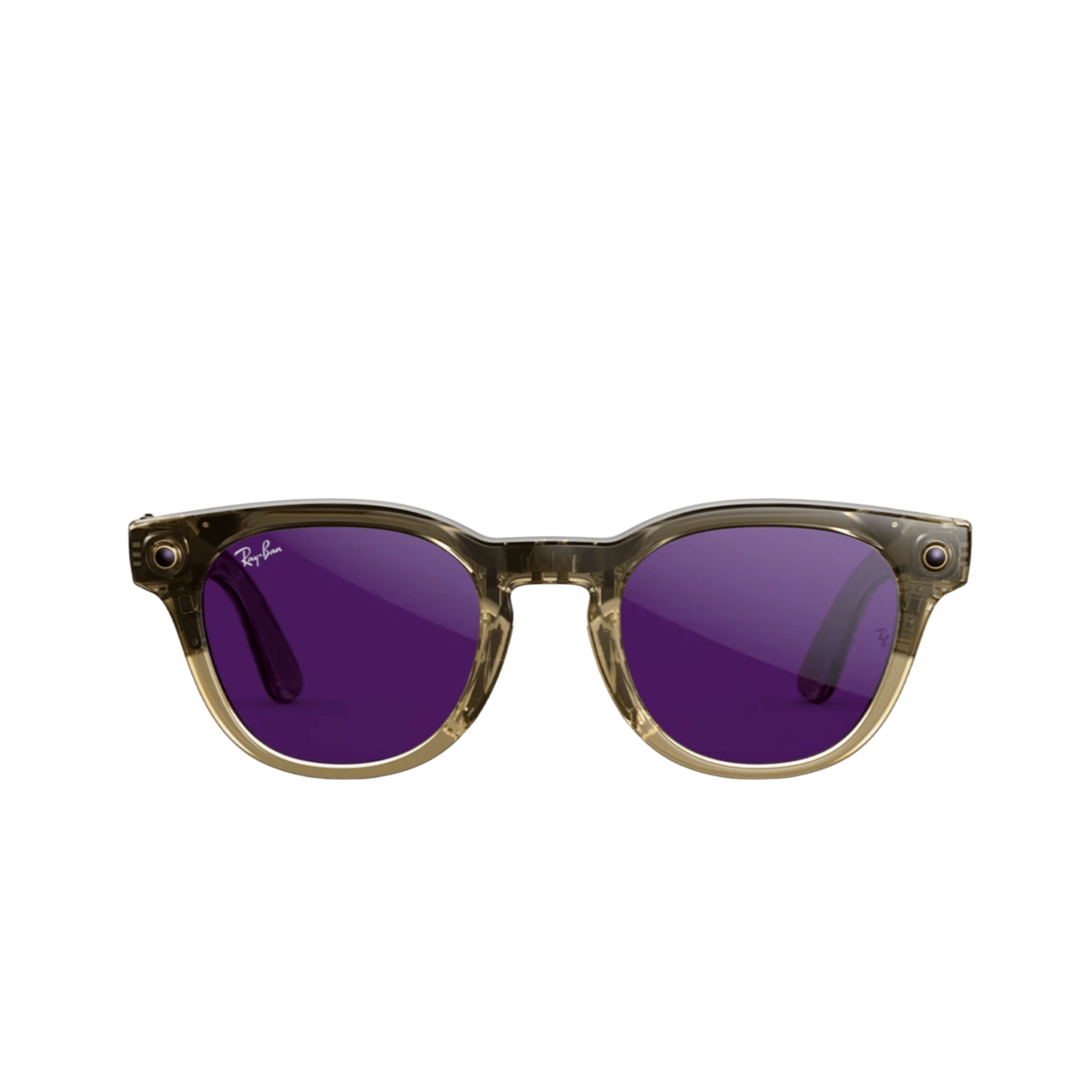 Смарт-очки Ray-Ban | Meta Scriber Optics [Gen 2] Standard - Shiny Transparent Stone Beige / Clear to Amethyst Transitions