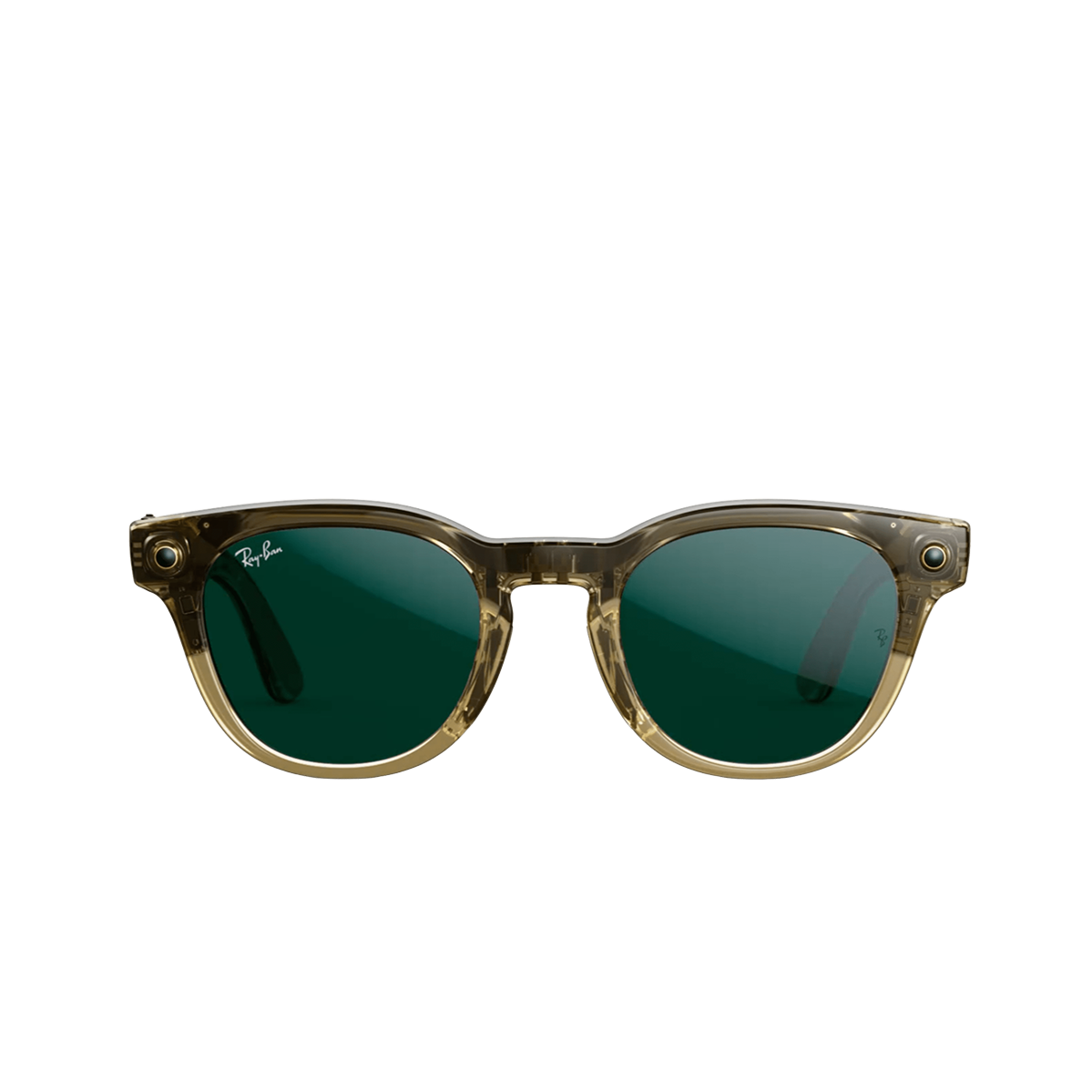 Смарт-очки Ray-Ban | Meta Scriber Optics [Gen 2] Standard - Shiny Transparent Stone Beige / Clear to Emerald Transitions