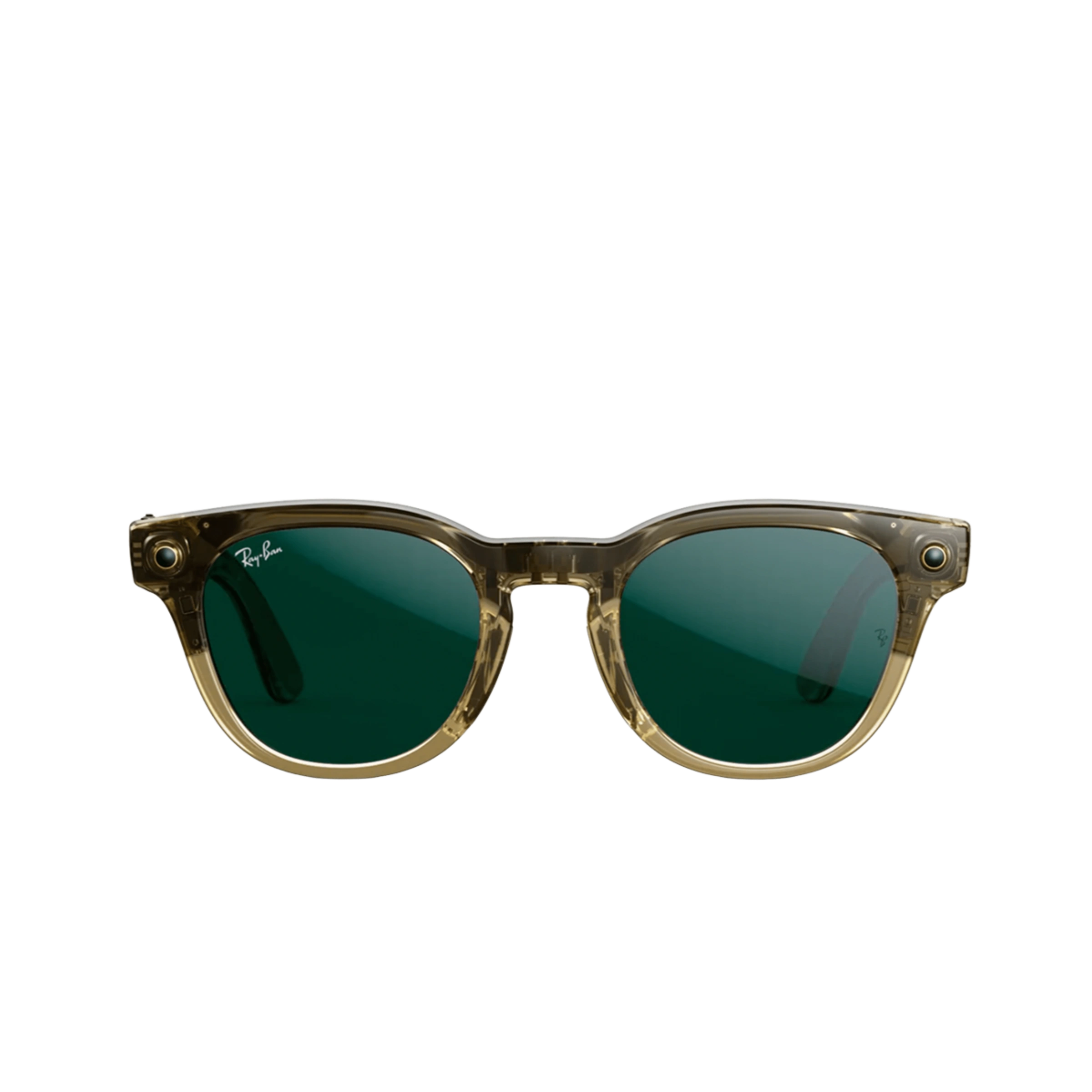 Смарт-очки Ray-Ban | Meta Scriber Optics [Gen 2] Standard - Shiny Transparent Stone Beige / Clear to Emerald Transitions