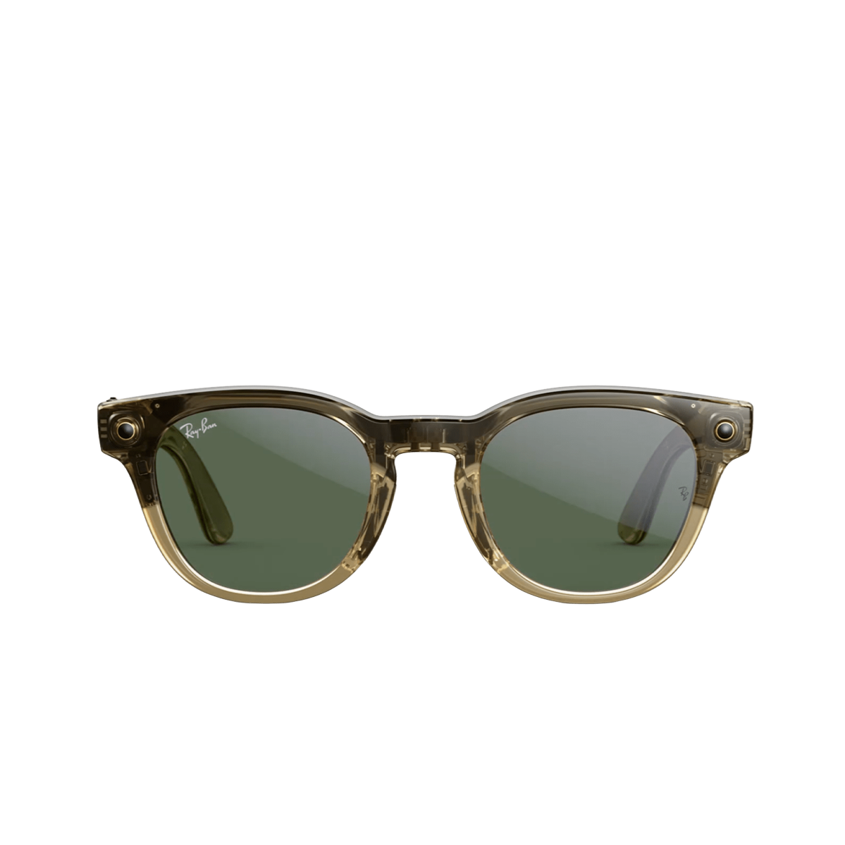 Смарт-очки Ray-Ban | Meta Scriber Optics [Gen 2] Standard - Shiny Transparent Stone Beige / Clear to Green Transitions