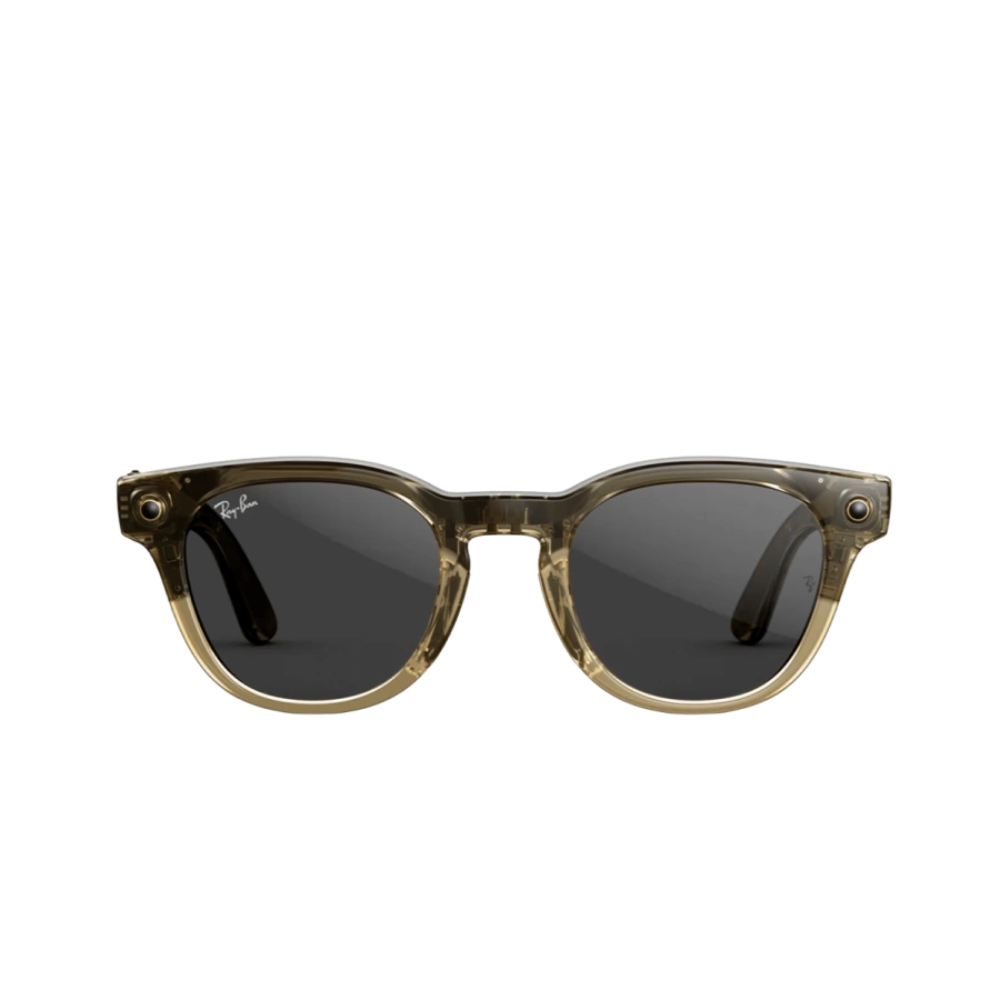Смарт-очки Ray-Ban | Meta Scriber Optics [Gen 2] Standard - Shiny Transparent Stone Beige / Clear to Grey Transitions
