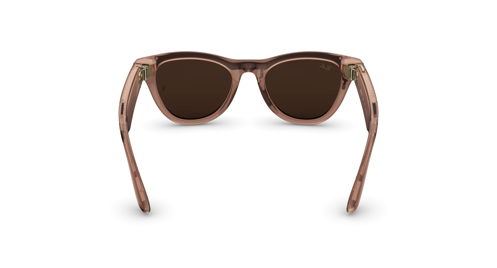 Смарт-очки Ray-Ban | Meta Skyler [Gen 2] Standard Shiny Transparent Peach Frame / Clear to Brown Transitions Lenses