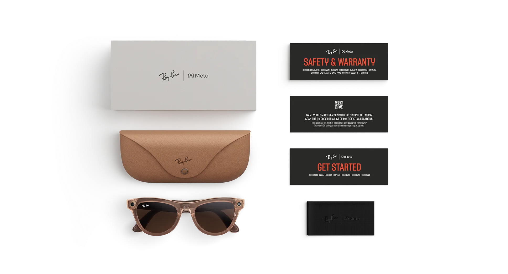 Смарт-очки Ray-Ban | Meta Skyler [Gen 2] Standard Shiny Transparent Peach Frame / Clear to Brown Transitions Lenses