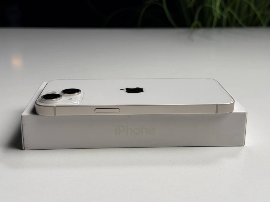 ВЖИВАНИЙ Б/У Apple iPhone 14 128GB Starlight (MPUR3) - Состояние: хороший | Аккумулятор: 100% | Комплектация: полный | Гарантия: 3 мес.