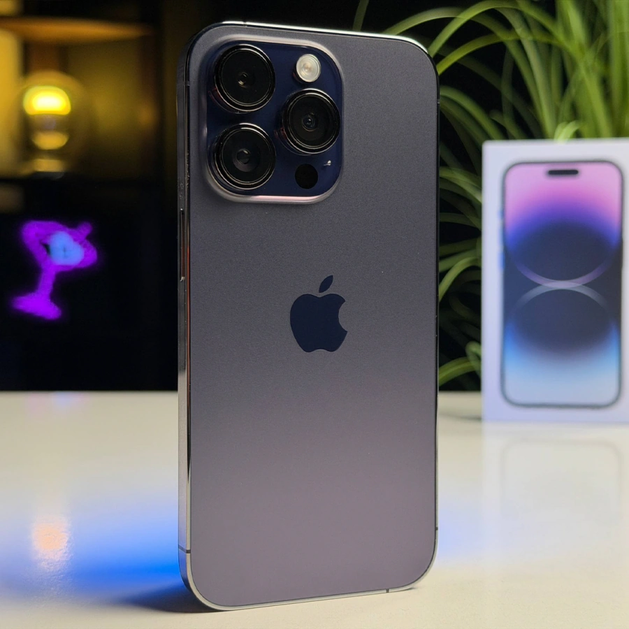 ВЖИВАНИЙ Б/У Apple iPhone 14 Pro 128GB Deep Purple (MQ0G3) - Стан: гарний | Акумулятор: 100% | Комплектація: повний | Гарантія: 3 міс.