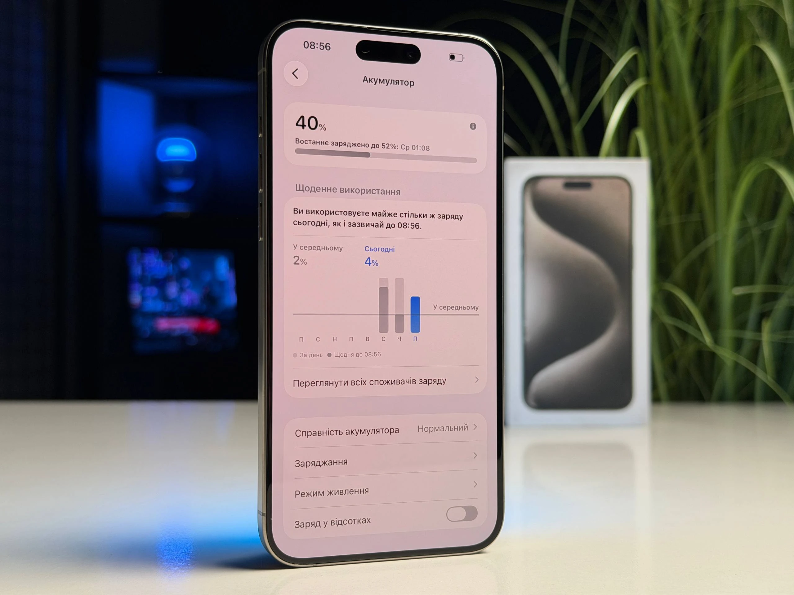 ВЖИВАНИЙ Б/У Apple iPhone 15 Pro Max 256GB Natural Titanium eSim (MU683) - Состояние: хороший | Аккумулятор: 100% | Комплектация: полный | Гарантия: 3 мес.