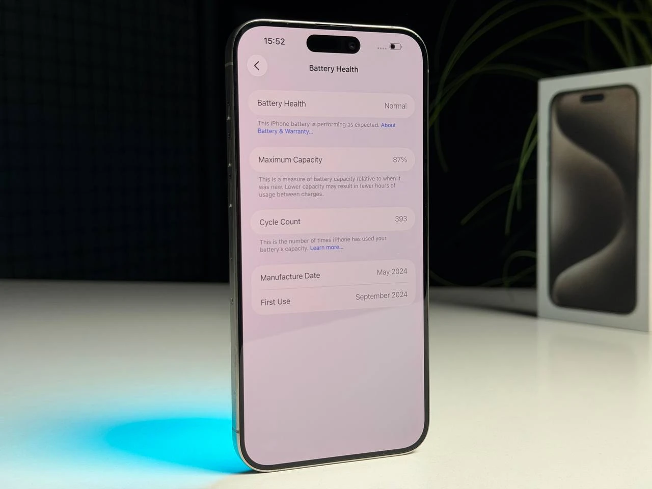 ВЖИВАНИЙ Б/У Apple iPhone 15 Pro Max 256GB Natural Titanium (MU793) - Состояние: хороший | Аккумулятор: 87% | Комплектация: полный | Гарантия: 3 мес.